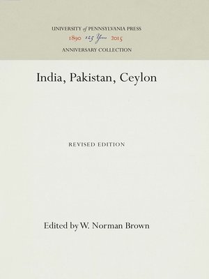 cover image of India, Pakistan, Ceylon